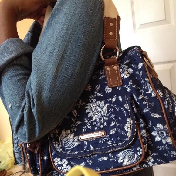 Navy Floral American Living Purse