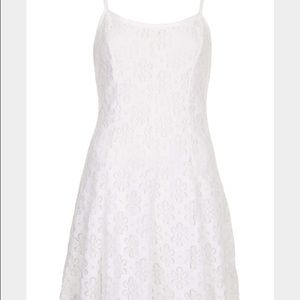 Topshop White floral lace dress