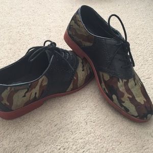 Leather and cow fur Oxford