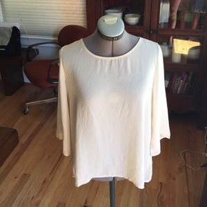 Off-white lace back blouse