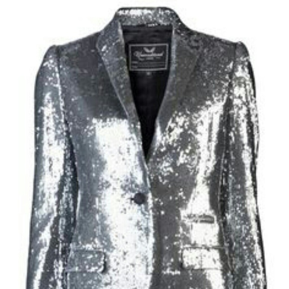 TBT. Vintage Liquid Silver Blazer
