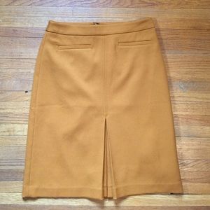 Mustard yellow pencil skirt