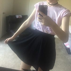 topshop black skater skirt