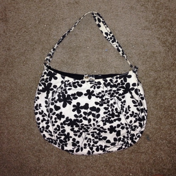 Black and White Flower Purse