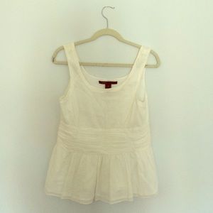 Marc Jacobs white gathered sleeveless top