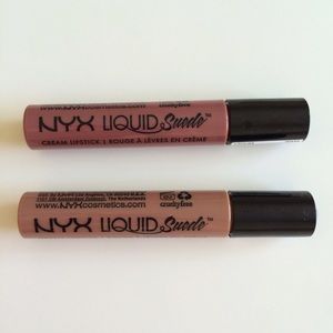 NYX Liquid Suede Lipsticks: Soft Spoken, Sandstorm