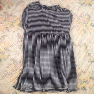 Black and white stripe dress