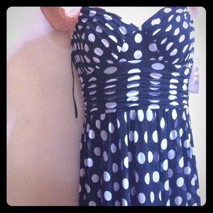Gorgeous Polkadot Fitted Halter Dress
