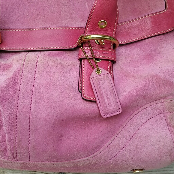 Coach Handbag Soho Collection PINK SUEDE - Picture 4 of 4