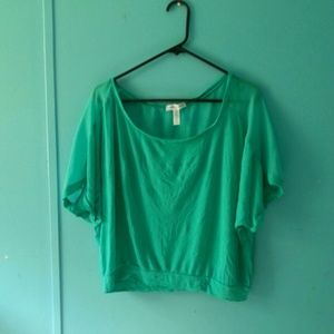 Pretty teal flowy shirt