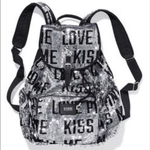 Victoria Secrets Pink Glitter full size Backpack