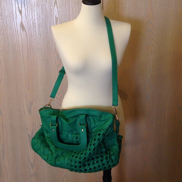 Green handbag!