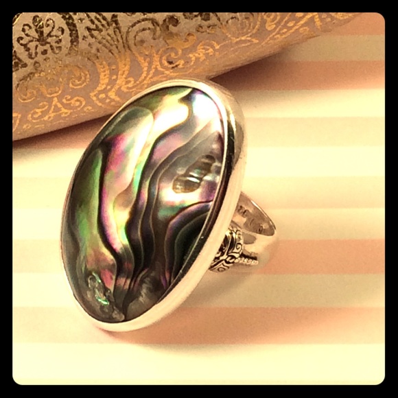 Janice Girardi Jewelry - Abalone & Sterling Silver Ring Sz 9 Janice Girardi