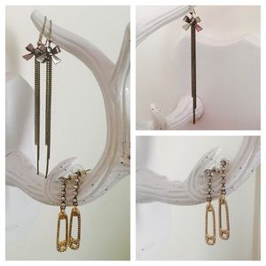 2 pairs of Betsey Johnson earrings