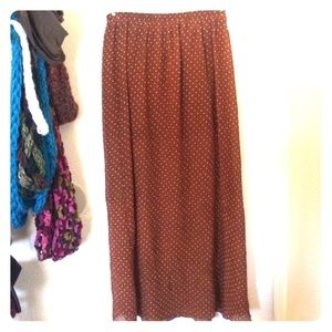Forever 21 Polka Dot Maxi Skirt