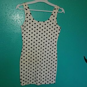 Cute black and white polka-dot dress