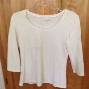Ann Taylor White Cotton Top