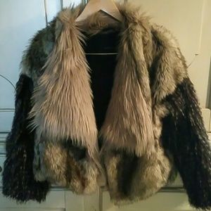 Zara faux fox coat