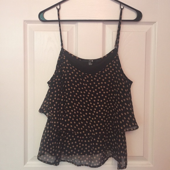 Polka Dot Flowy Top