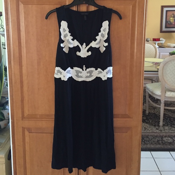 Soma intimates black and white lace dress
