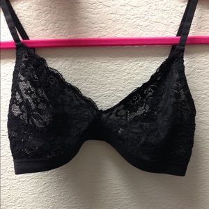 Black lace bralette