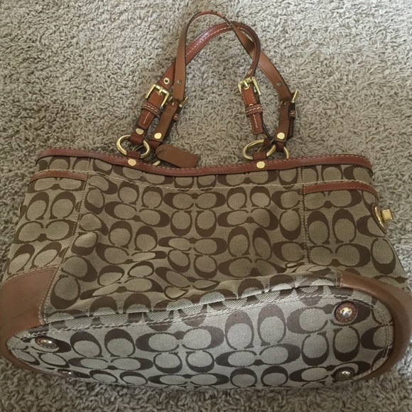 Authentic brown Coach purse. A little wear. - Picture 2 of 4