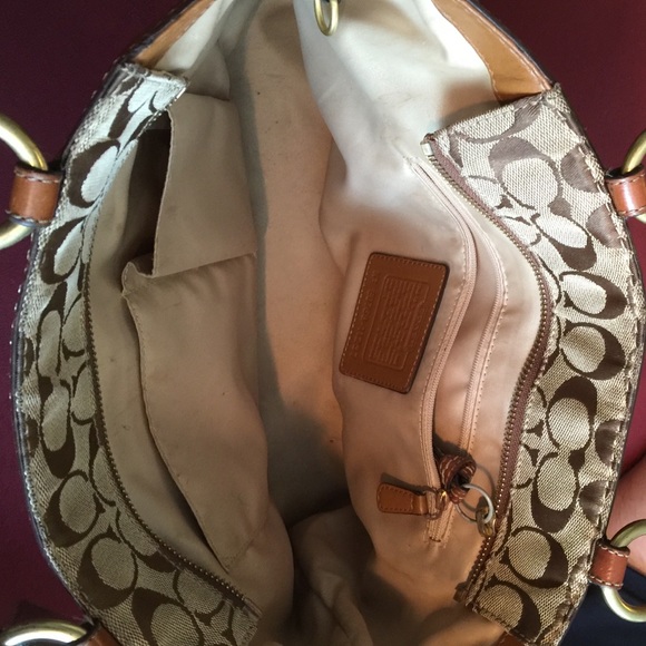 Authentic brown Coach purse. A little wear. - Picture 4 of 4