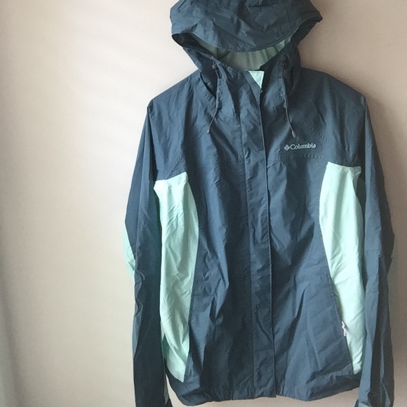 Blue Columbia Rain Jacket