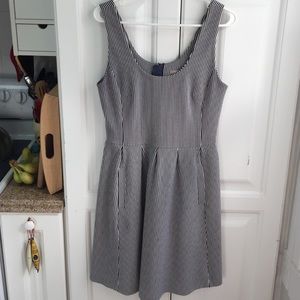 Classic vertical blue/white striped BR dress