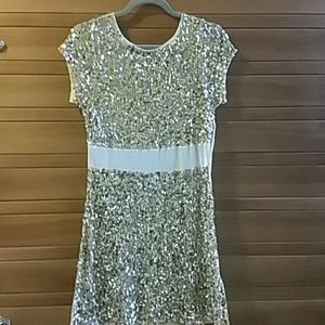 Gold sequin dress