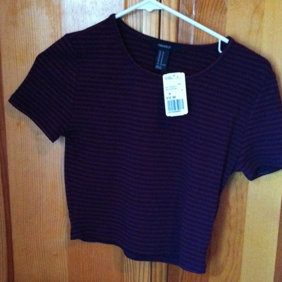 Striped crop top from forever 21 (: