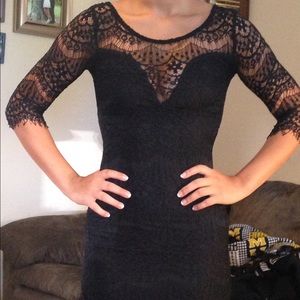 Lace Black Bodycon Dress