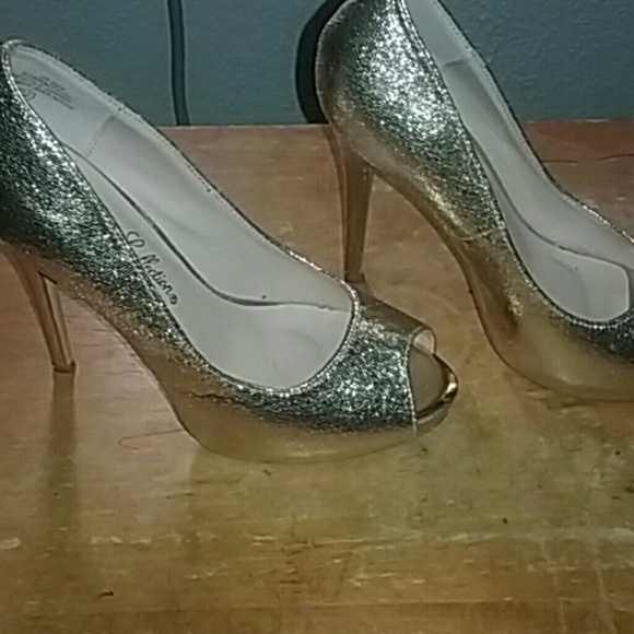Gold High Heels