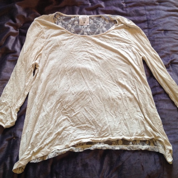 white lace shirt