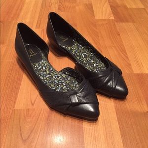 Bakers Black Flats with Bow Detail