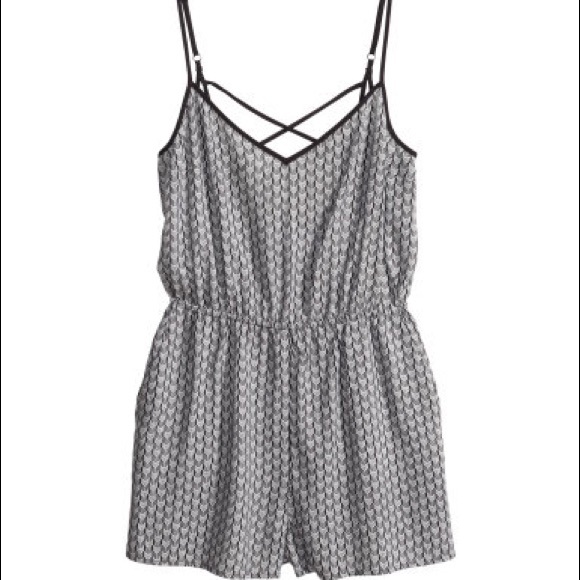 an adorable black and white romper!