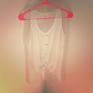 White button up blouse