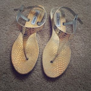 Gold dressy sandals
