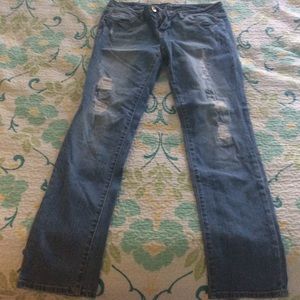 light wash ripped jeans