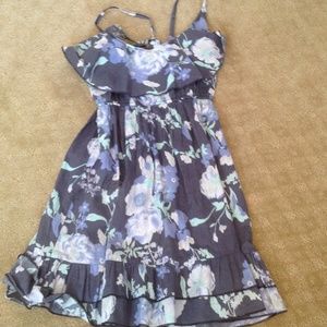 Gray floral dress