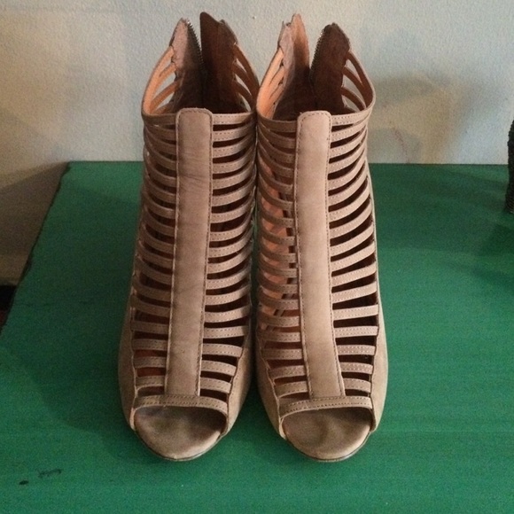 Rebecca minkoff cage wedge heels