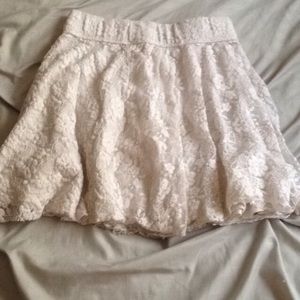 white flowery hollister skirt, worn once