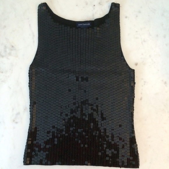 Sequin black top