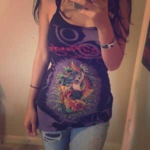 Ed Hardy mermaid tank top