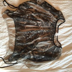 Sheer Black and Tan shirt
