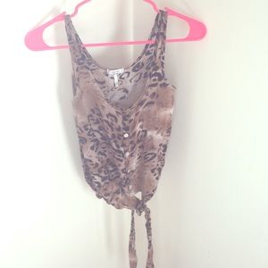 Cheetah print tang top