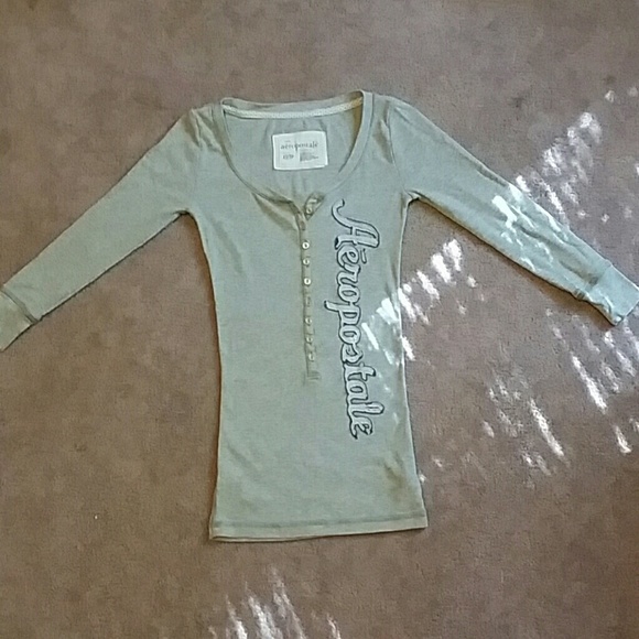 Grey button down shirt