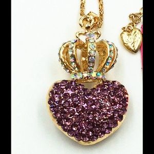 Purple Crown Pendant Necklace