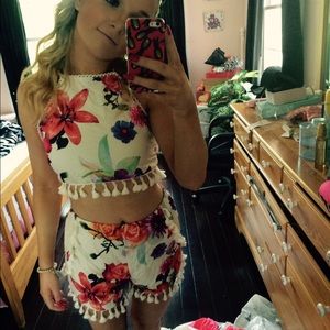 two peice floral romper