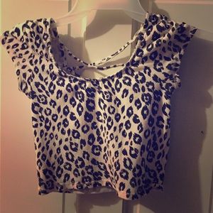 Leopard print crop top from forever 21